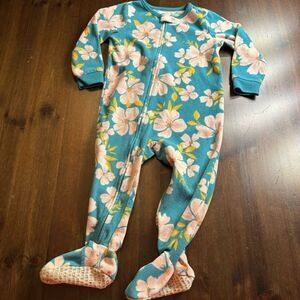 Carter’s Tropical Floral Footie Pajamas Girls Size 24 Months